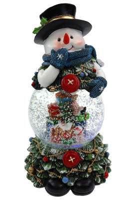 Schneekugel Mit Lebkuchenfiguren - Spieluhr Mit Licht & Musik Jingle Bells